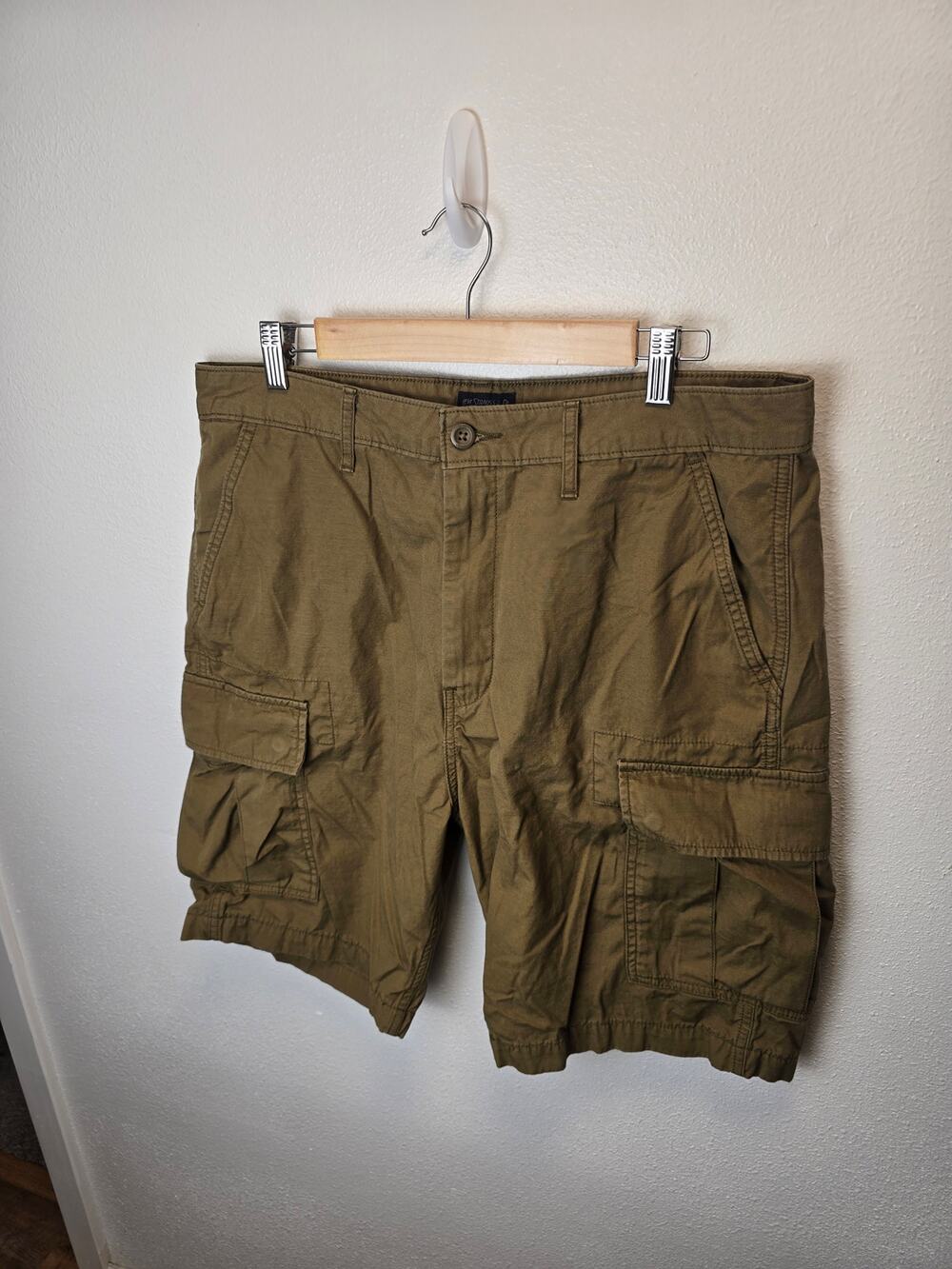 Levis Cargo Shorts Mens 34 Olive Brown Utility Military Workwear WaterLess